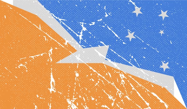 Flag of  with old texture.  illustration