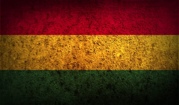 Flag of Bolivia with old texture.  illustration