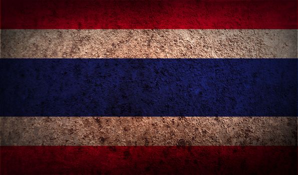 Flag of Thailand with old texture.  illustration