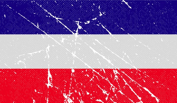 Flag of Los Altos with old texture.  illustration