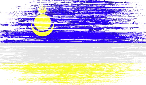 Flag of Buryatia with old texture.  illustration