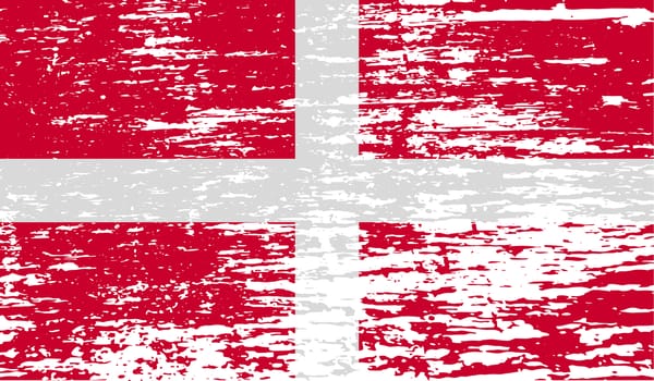 Flag of Military Order Malta with old texture.  illustration