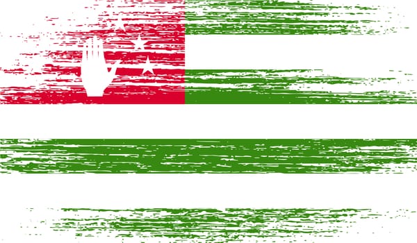 Flag of Abkhazia with old texture.  illustration