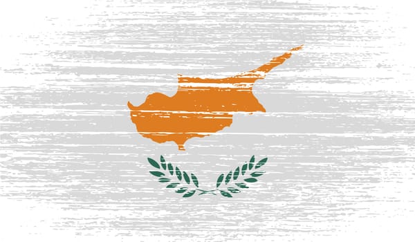 Flag of Cyprus with old texture.  illustration