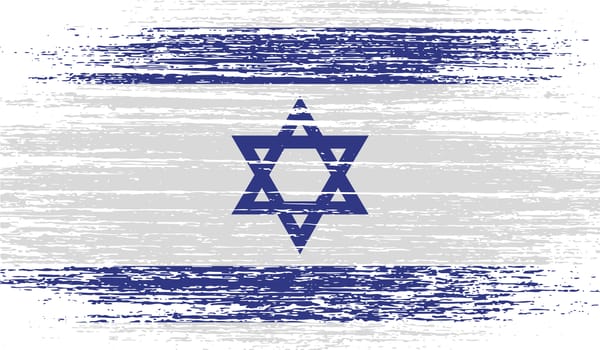 Flag of Israe with old texture.  illustration