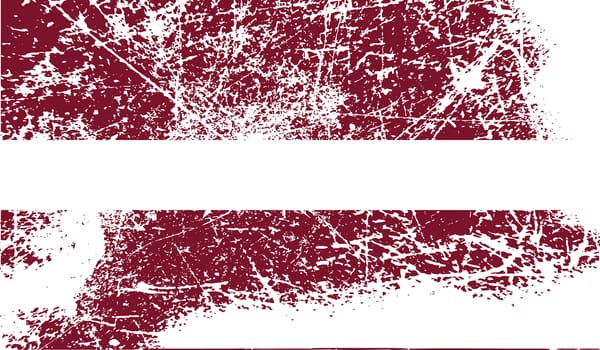 Flag of Latvia with old texture.  illustration