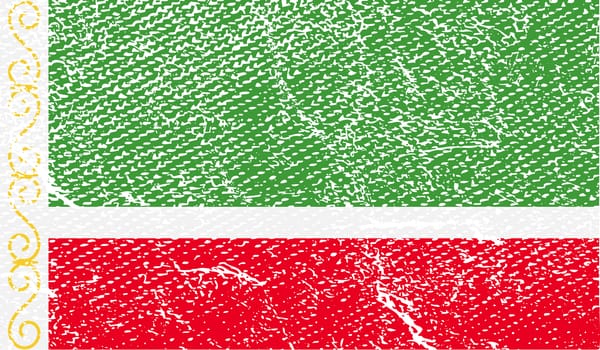 Flag of  with old texture.  illustration