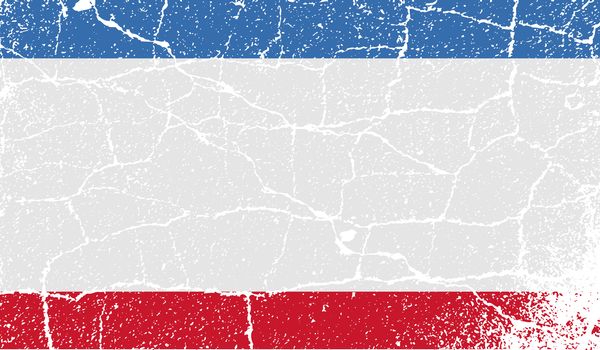 Flag of Crimea with old texture.  illustration