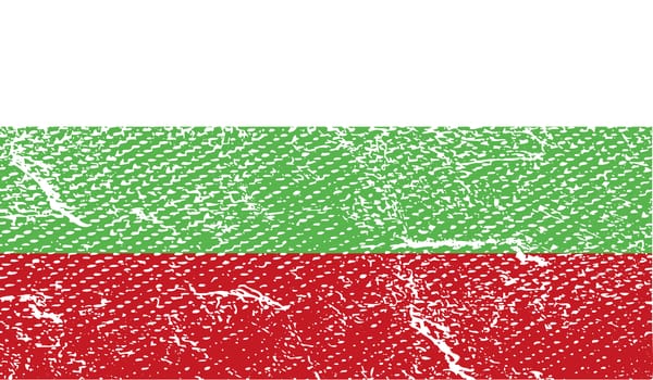 Flag of Bulgaria with old texture.  illustration