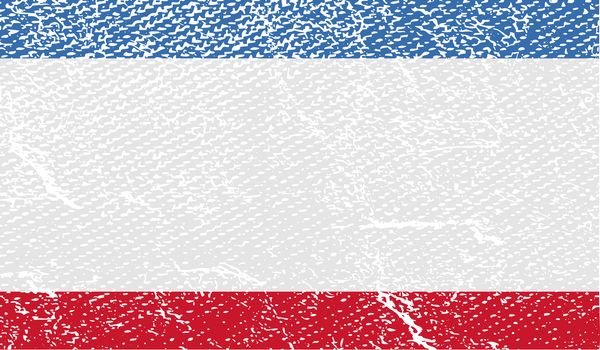 Flag of Crimea with old texture.  illustration