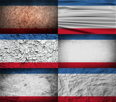 Flag of Crimea with old texture.  illustration