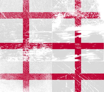 Flag of England with old texture.  illustration