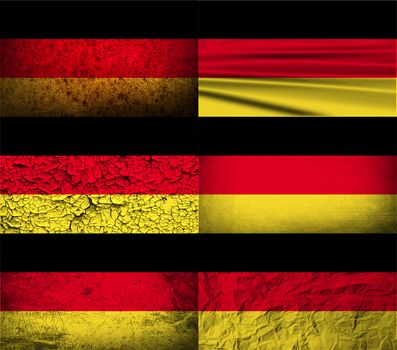 Flag of Germany with old texture.  illustration