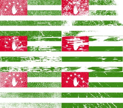 Flag of Abkhazia with old texture.  illustration