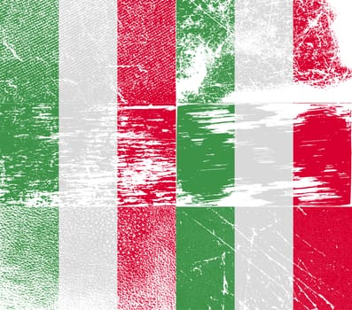 Flag of Italy with old texture.  illustration