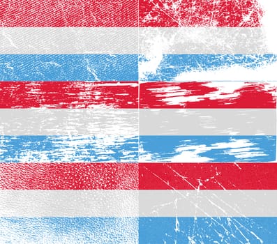 Flag of Luxembourg with old texture.  illustration