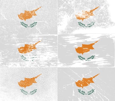 Flag of Cyprus with old texture.  illustration