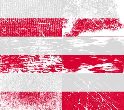 Flag of Poland with old texture.  illustration