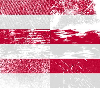 Flag of Indonesia with old texture.  illustration