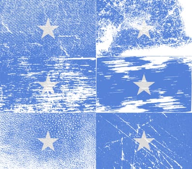 Flag of Somalia with old texture.  illustration