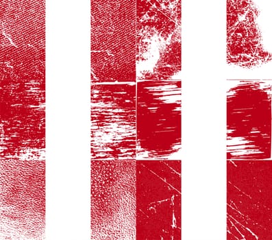 Flag of Peru with old texture.  illustration