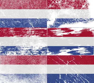 Flag of Netherlands Antilles with old texture.  illustration