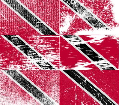 Flag of Trinidad and Tobago with old texture.  illustration