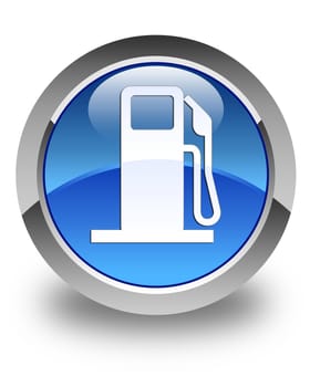 Fuel dispenser icon glossy blue round button