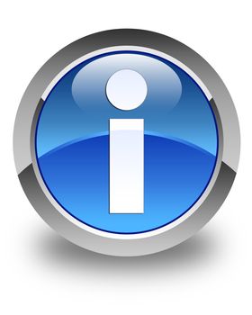 Info icon glossy blue round button
