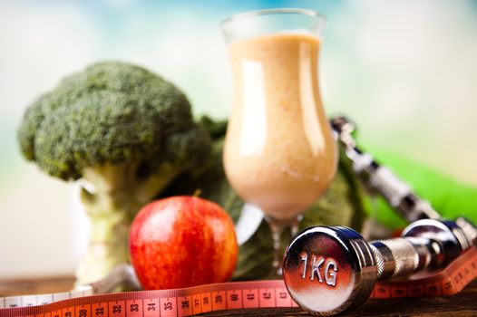 Fitness diet, vitamins, healthy and fresh