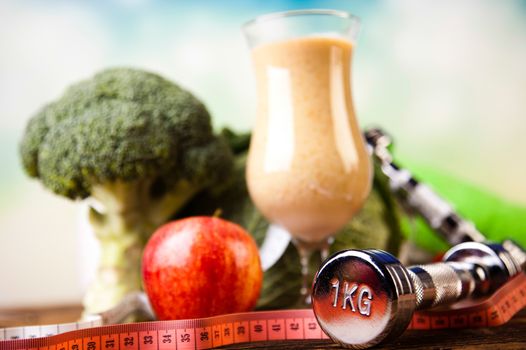 Fitness diet, vitamins, healthy and fresh