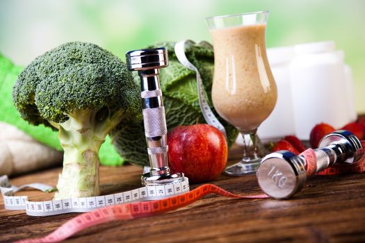 Fitness diet, vitamins, healthy and fresh