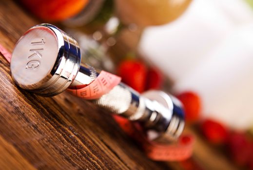 Fitness diet, vitamins, healthy and fresh