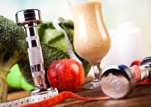Fitness diet, vitamins, healthy and fresh