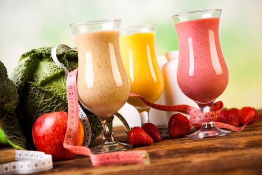 Fitness diet, vitamins, healthy and fresh