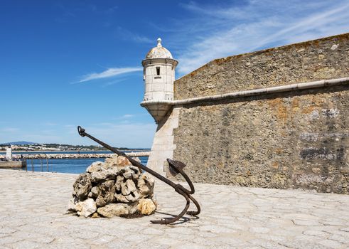 anchor and monument in Lagos Algarve Portugal
