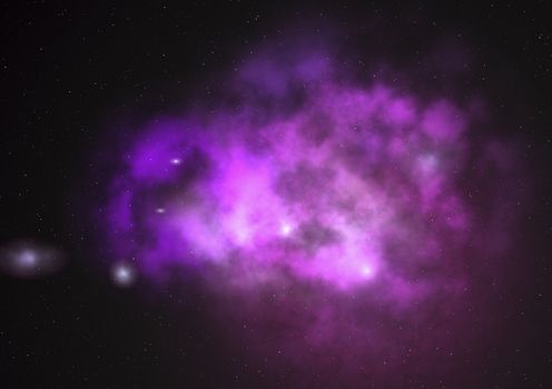 Far being shone nebula and star field against space. "Elements of this image furnished by NASA".