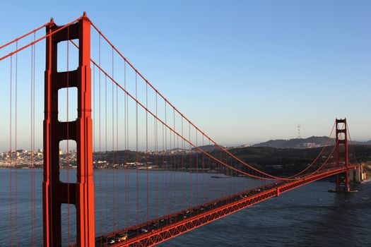 Golden Gate Bridge in San Francisco at sunset