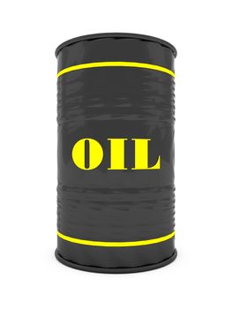 Barrels of oil on a white background isolated