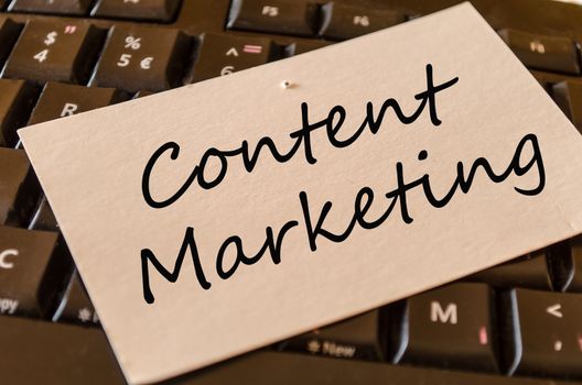 Content Marketing Concept on black keyboard