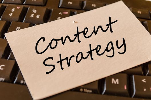 Content Strategy Concept on black keyboard