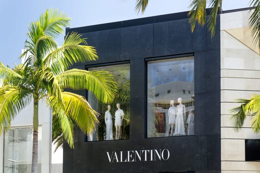 BEVERLY HILLS, CA/USA - MAY 10, 2015: Valentino Retail store on Rodeo Drive. Valentio is part of the Valentino Fashion Group.