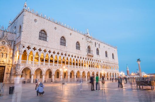 Venice, Italy. St Mark Square at dusk.