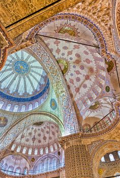 Interior of Blue Mosque, Istanbul.