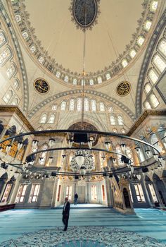 Interior of Istanbul Mosque.