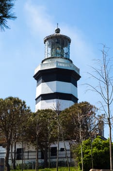 Lighthouse in natural environment.