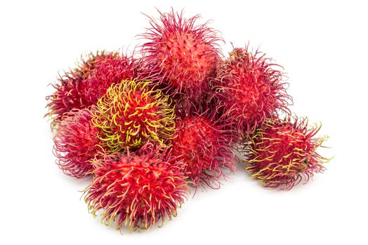 rambutan sweet delicious fruit isolated on white background