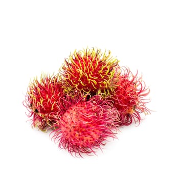 rambutan sweet delicious fruit isolated on white background