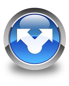 Share icon glossy blue round button