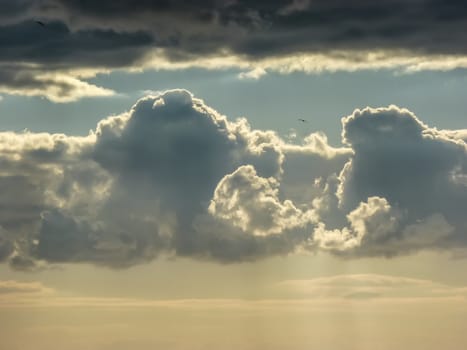 Sky with clouds before a rainstorm